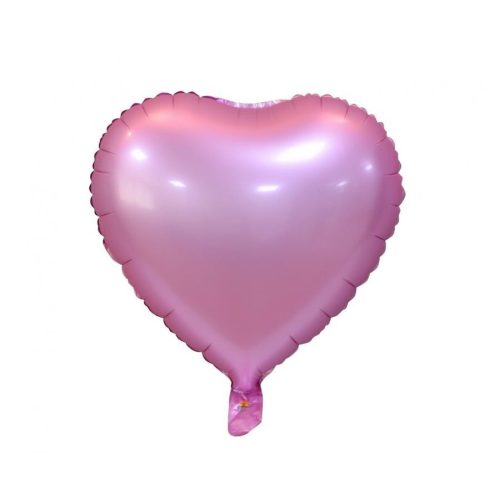 Matt Pink Heart, Rózsaszín szív fólia lufi 37 cm