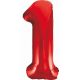 Piros 1-es Red szám fólia lufi 85 cm