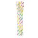 Színes Colorful Dots papír szívószál 12 db-os