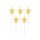 Arany csillag Metallic Gold tortagyertya, gyertya szett 5 db-os