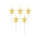 Arany csillag Metallic Gold tortagyertya, gyertya szett 5 db-os