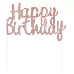 Happy Birthday Rose Gold B&C torta dekoráció