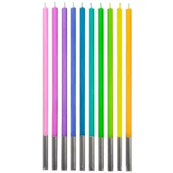 Színes Pastel tortagyertya, gyertya szett 10 db-os