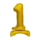 Arany B&C Gold mini 1-es szám fólia lufi talppal 38 cm