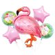 Flamingó Pink fólia lufi 5 db-os szett