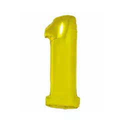 Arany 1-es Gold szám fólia lufi 76 cm