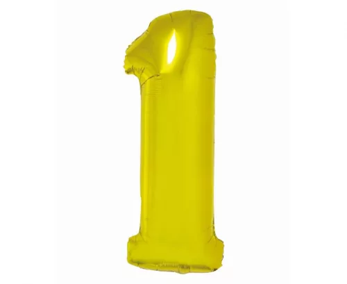 Arany 1-es Gold szám fólia lufi 76 cm