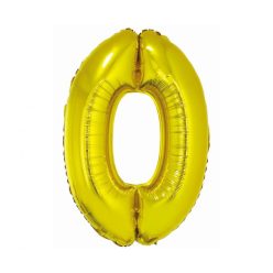 Arany 0-ás Gold szám fólia lufi 76 cm