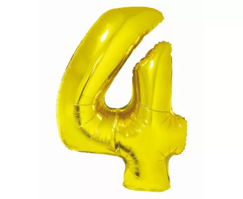 Arany 4-es Gold szám fólia lufi 76 cm