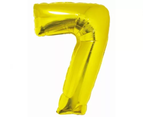 Arany 7-es Gold szám fólia lufi 76 cm
