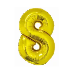 Arany 8-as Gold szám fólia lufi 76 cm