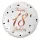 Happy Birthday 18 B&C White fólia lufi 36 cm