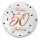 Happy Birthday 50 B&C White fólia lufi 36 cm