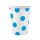 Kék Sky Blue Polka Dots papír pohár 6 db-os 250 ml