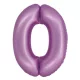 Levendula 0-ás Lavender Mat szám fólia lufi 76 cm