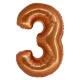 Réz 3-as Copper szám fólia lufi 76 cm