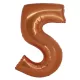 Réz 5-ös Copper szám fólia lufi 76 cm