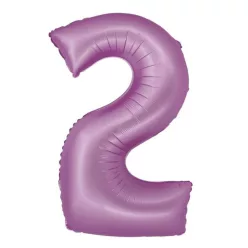 Levendula 2-es Lavender Mat szám fólia lufi 76 cm