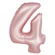 Rózsaszín 4-es Light Pink Mat szám fólia lufi 76 cm