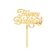 Arany Happy Birthday Gold torta dekoráció 15 cm