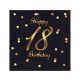 Happy Birthday 18 B&C Gold szalvéta 20 db-os 33x33 cm