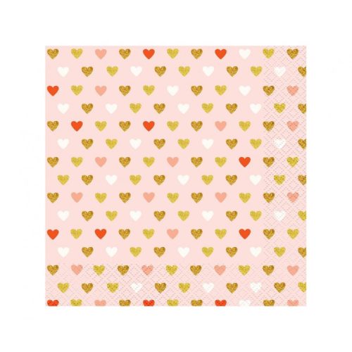 Szerelem XOXO Pink szalvéta 20 db-os 33x33 cm