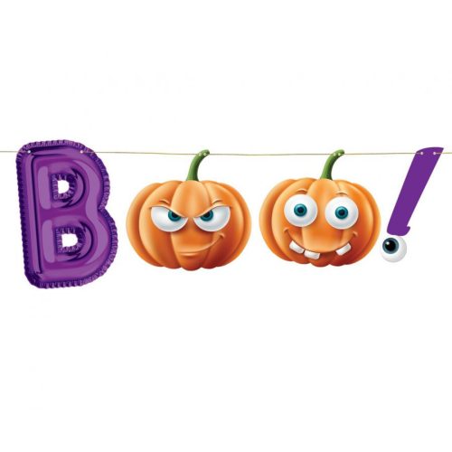 Halloween, Boo papír felirat 150 cm