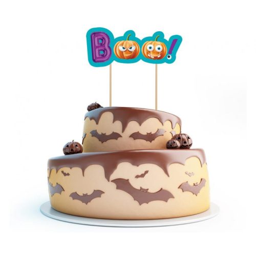 Halloween, Boo torta dekoráció 18 cm