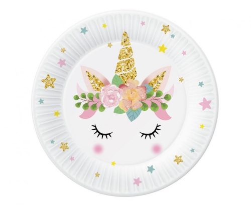 Unikornis Star papírtányér 6 db-os 18 cm