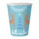 Karácsonyi Hello Winter Blue papír pohár 6 db-os 250 ml
