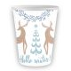 Karácsonyi Hello Winter White papír pohár 6 db-os 250 ml