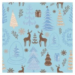 Karácsonyi Hello Winter Blue szalvéta 20 db-os 33x33 cm