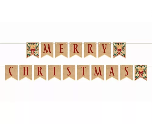Merry Christmas Brown Bow felirat 250 cm