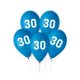 Kék Happy Birthday 30 Blue léggömb, lufi 5 db-os 12 inch (30cm)