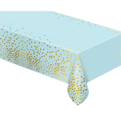Kék B&C Gold Dots fólia asztalterítő 137x183 cm