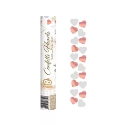 Szív Rose gold Hearts konfetti kilövő 30 cm