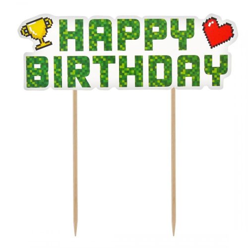 Játék Happy Birthday Game On torta dekoráció 14,5 cm