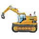 Markológép Excavator 3D fólia lufi 89 cm