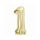 Pezsgőszínű B&C Champagne 1-es szám fólia lufi 85 cm