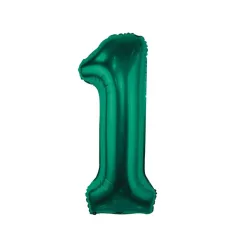Zöld B&C Bottle Green 1-es szám fólia lufi 85 cm