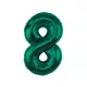 Zöld B&C Bottle Green 8-as szám fólia lufi 85 cm