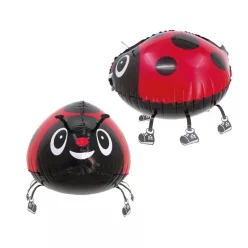 Katicabogár Red sétáló fólia lufi 37 cm