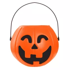 Halloween Tök Smile cukorka gyűjtő vödör 16x14 cm