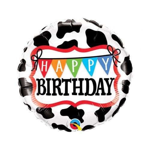 Happy Birthday Cow, Tehén fólia lufi 46 cm