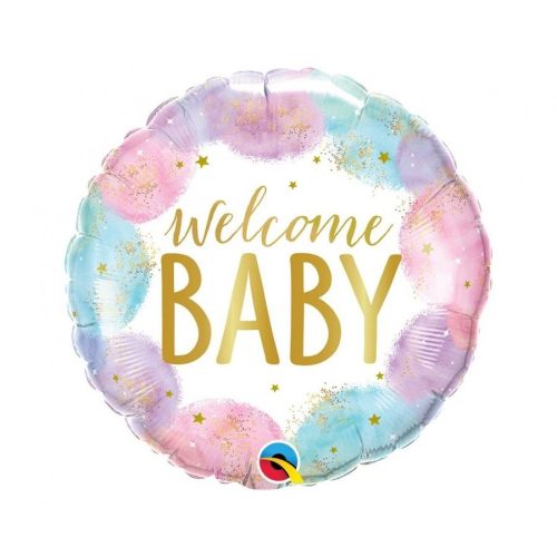 Welcome Baby Watercolor fólia lufi 46 cm