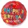 Happy Birthday Streamers Red fólia lufi 46 cm (WP)