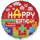 Lego mintázatú Happy Birthday Bricks fólia lufi 46 cm (WP)