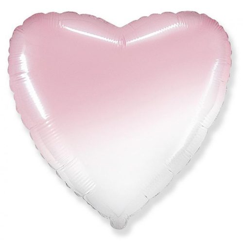 Színes White Pink szív fólia lufi 46 cm (WP)