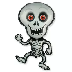 Halloween Csontváz Smile fólia lufi 101 cm
