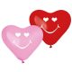 Smiling Hearts, Szív léggömb, lufi 5 db-os 10 inch (25 cm)